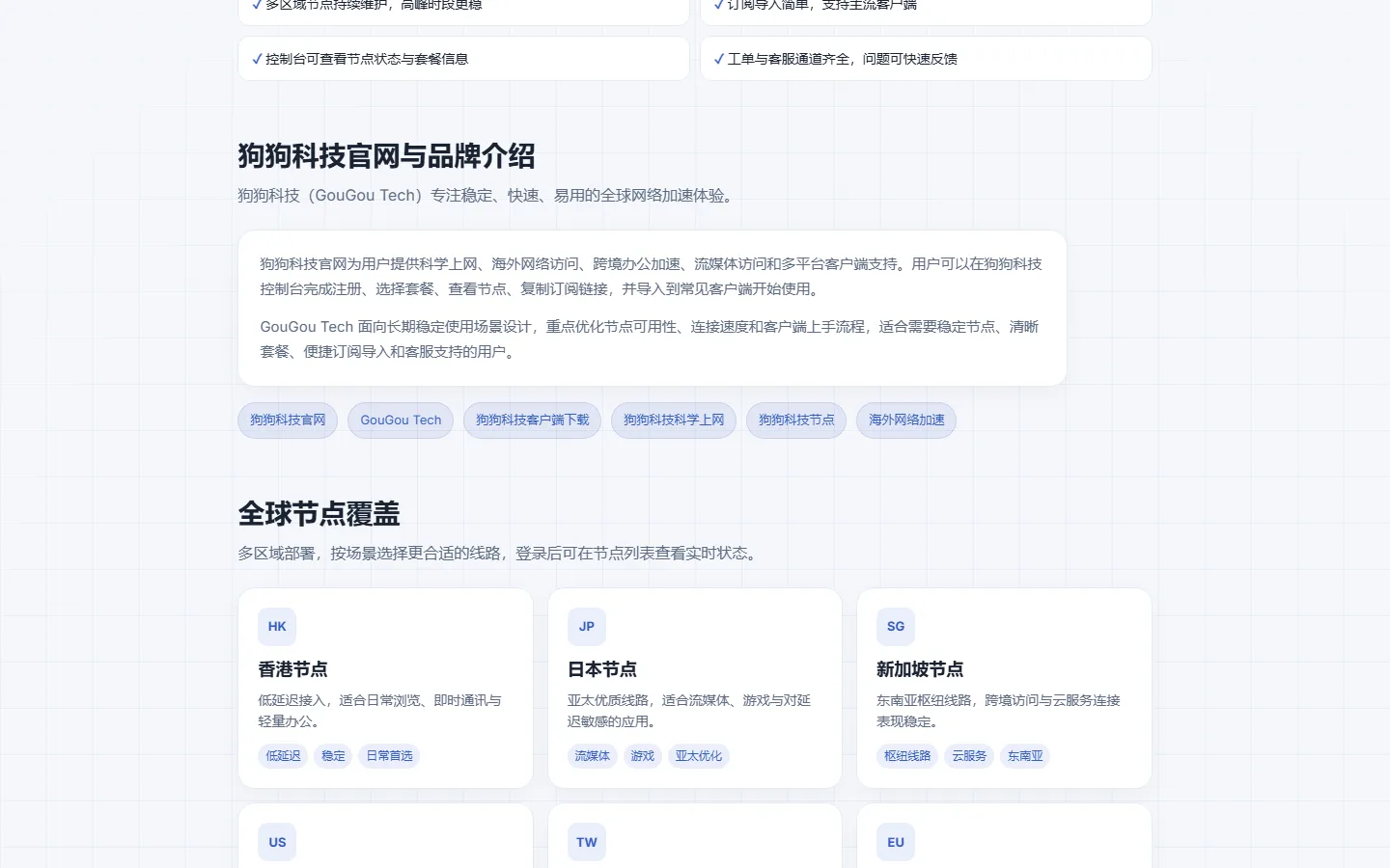 狗狗科技品牌介绍与全球节点覆盖
